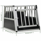 Single door car dog crate with measurement diagram showing 54 x 69 x 50 cm dimensions on white background