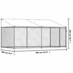 Outdoor dog kennel dimensions diagram 4x2x2m